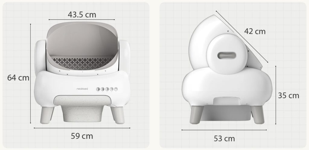 全自動猫トイレ【Neakasa M1】製品サイズ