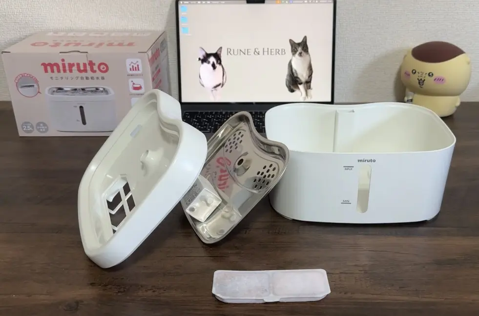 猫の自動給水器を初月385円でお試し！miruto【モニタリング自動給水器
