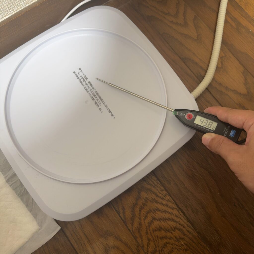 ヌルーミィの本体の温度を検証